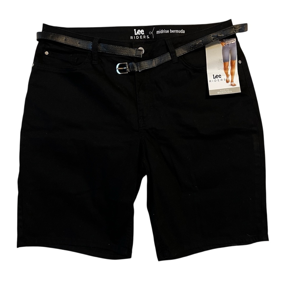 Riders by Lee Black Denim Shorts Sz 16 with 36" Waist with Classic Design
